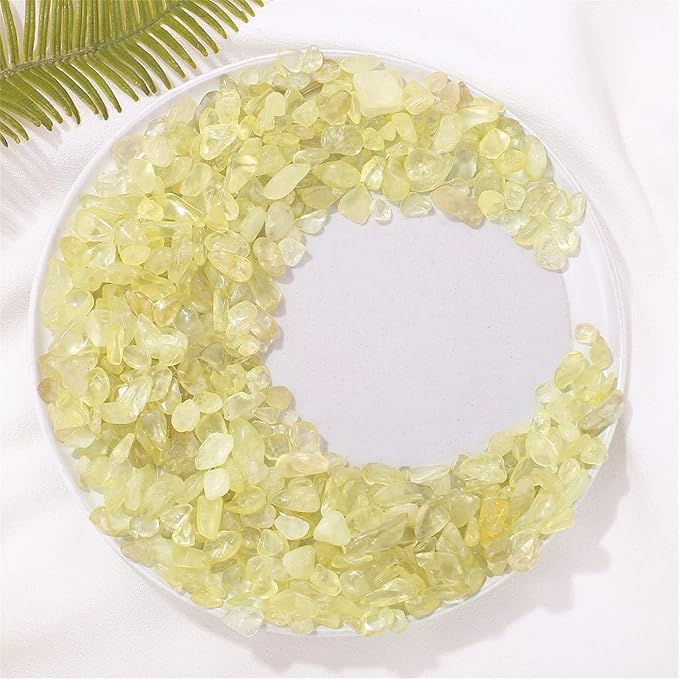 Citrine Aquarium Gravel Rocks Natural Tumbled Healing Crystal Chips Bulk Gemstones Tumbled Crushed Stones for Fountain Vase Filler Planters Decorative Fish Tank Potted Reiki Energy Balancing 0.44lb