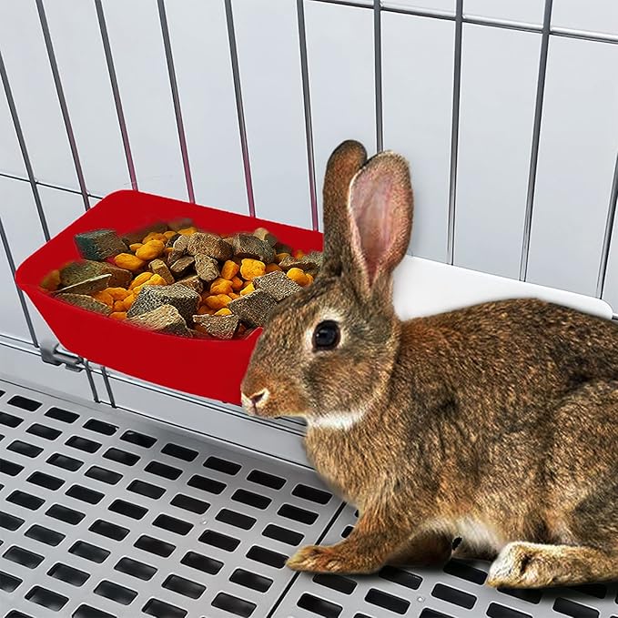 26 Pack Rabbit Feeder Waterer Chicken 21 oz Food Water Cage Cups Puppy Cat Hanging Feeding Dish Coop Bowl Watering Container Treats Drinker for Pigeon Bird Bath Basin Hamster Bed