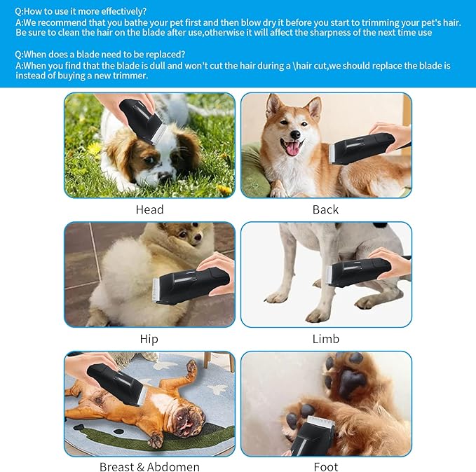 3 Pack 10# Detachable Pet Dog Grooming Ceramic Blades,Compatible with Andis,Oster A5,Wahl KM-10 Series,Size #10 Blade 1/16-Inch 1.5MM Cut Length