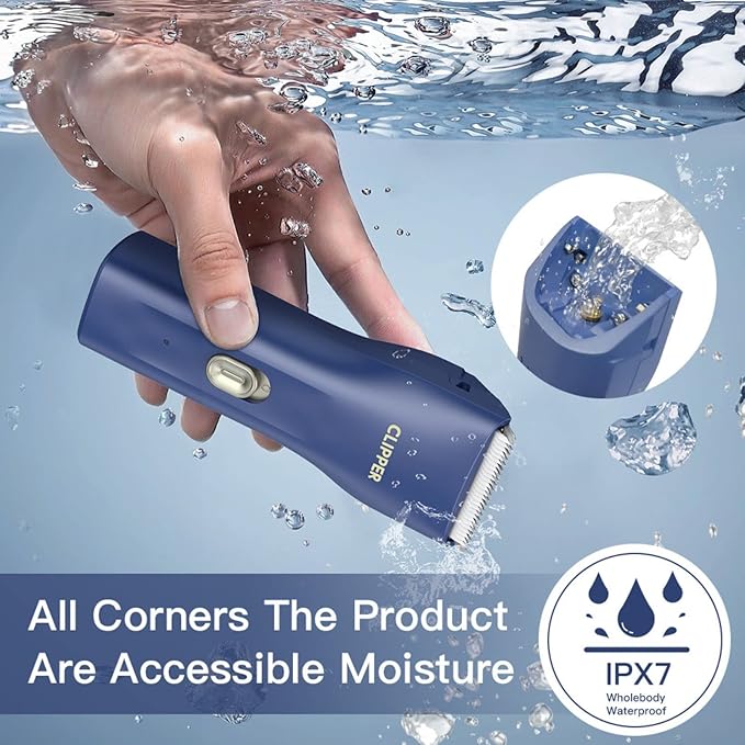 Dog Cat Home Hair Waterproof Clipper Portable Electric USB Rechargeable Pet Grooming Tools Low Noise Shaver Cordless Trimmer for Small and Large Pets