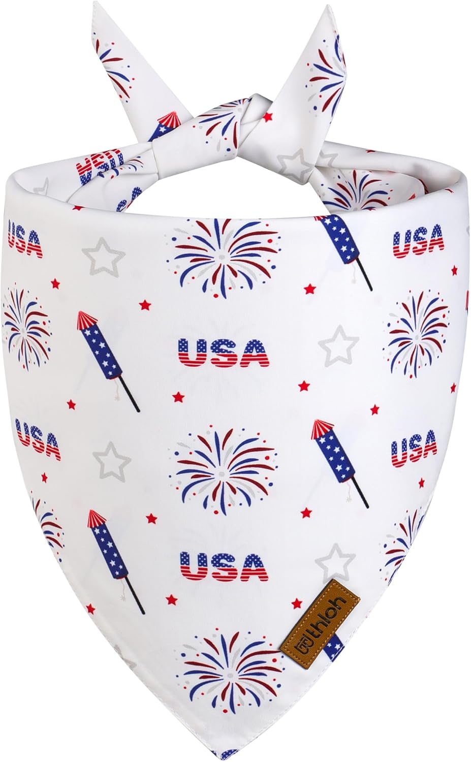 4th of July Dog Bandanas - 2 Pack Reversible American Flag Pet Scarf for Boy and Girl | Premium Durable Fabric | USA Patriotic Bandana for Small Medium Large and Extra Large Dogs (Small)