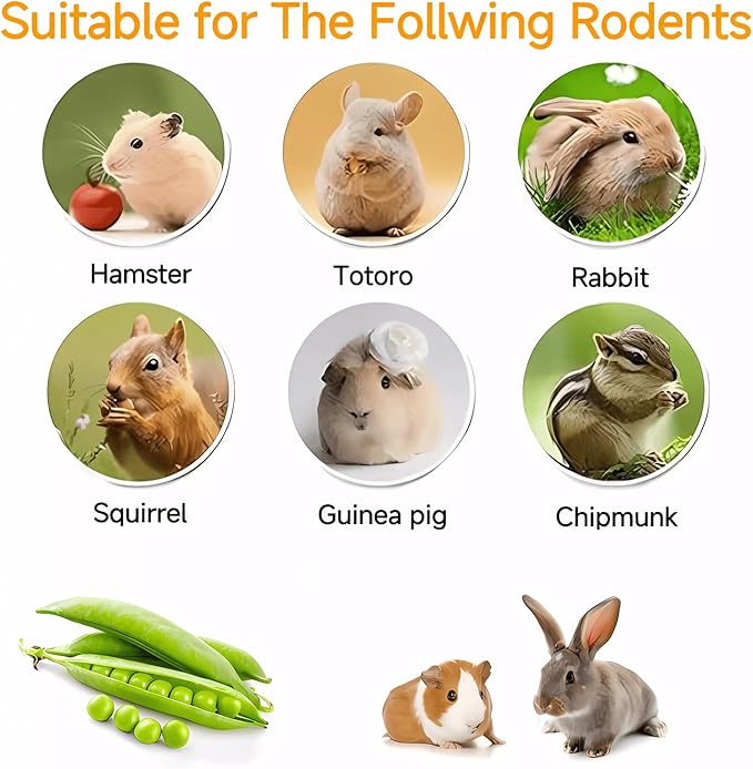 Pea Flakes for Guinea Pigs - Pet Treats, Suitable for Chinchillas, Rabbits, and Small herbivorous Animals(1.5 lb (Pack of 1))