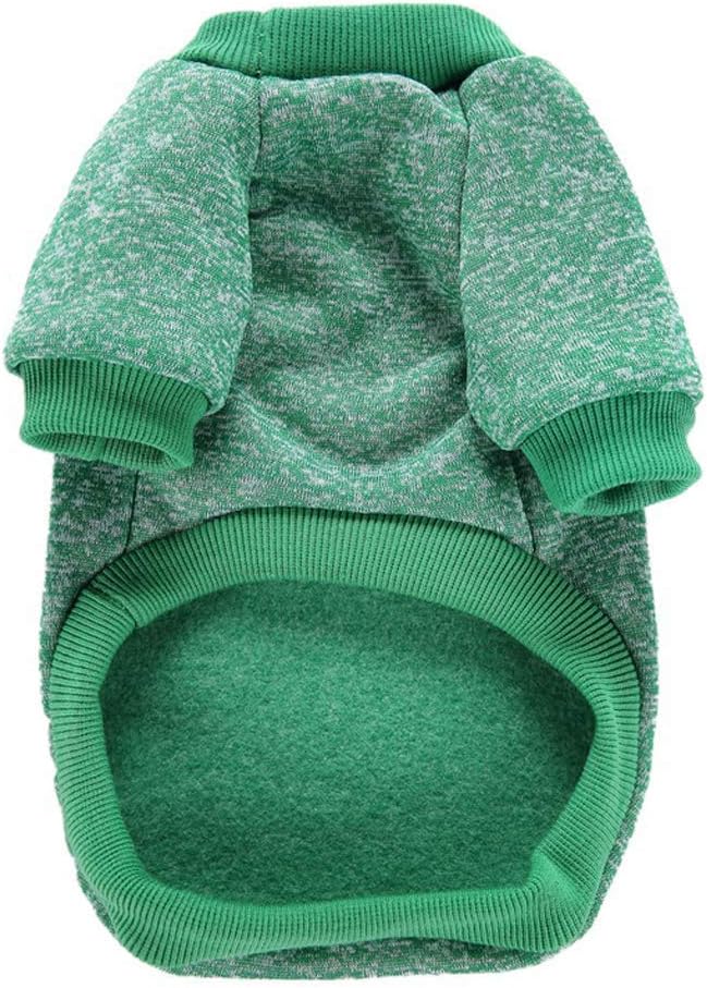 Jecikelon Dog Clothes Dogs Sweater Soft Puppies Clothing Winter Puppy Sweaters Warm Outfit for Dogs Small XXS XS Cat Apparel (Green, M)