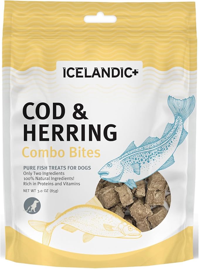 Icelandic+ Cod & Herring Combo Bites Dog Treat 3.0-oz Bag