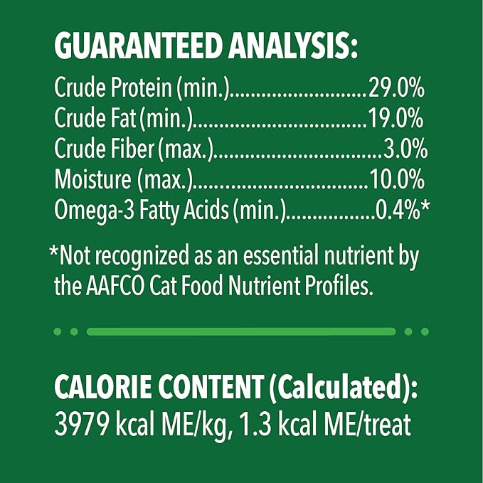 Greenies Feline Smartbites Skin & Fur Crunchy and Soft Natural Cat Treats, Salmon Flavor, 4.6 oz. Pack (Pack of 2)