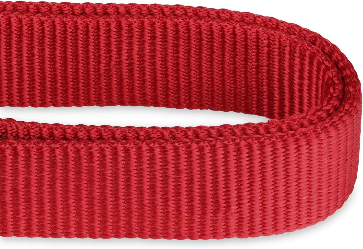 Hyhug Heavy Duty Nylon Escape Proof Adjustable Martingale Large Boy and Girl Dog Collar - Walking Training Daily Use.(Large,Red)