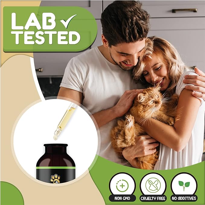 Hemp Oil for Dogs and Cats - Helps with Anxiety, Pain, Stress, Sleep, Arthritis, Seizures Relief - Hip and Joint Support - Calming Drops
