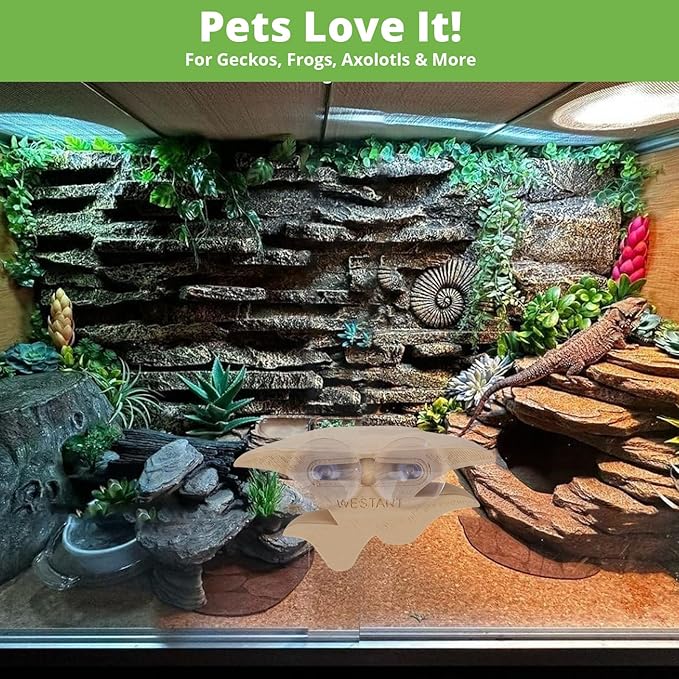 Mushroom Decor for Reptile Tank, Fish Tank, Pet-Safe Bearded Dragon Tank Accessories, Realistic Terrarium Plants for Leopard Geckos, Crested Geckos, Tree Frogs, Snakes (Forest, Trio Cap)