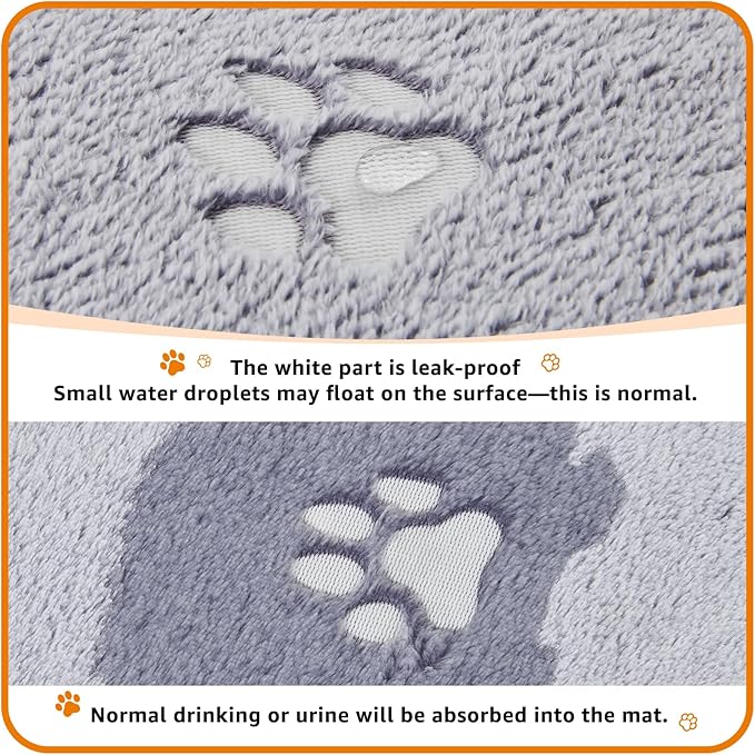 LOOBANI Washable Pee Pads for Dogs, Fast Absorption Reusable Puppy Pads, Waterproof Whelping Pads, Non Slip Training Pads Pet Playpen Mat for Floor, Dog Crate, Grey 2 Pack 31 x 36 in