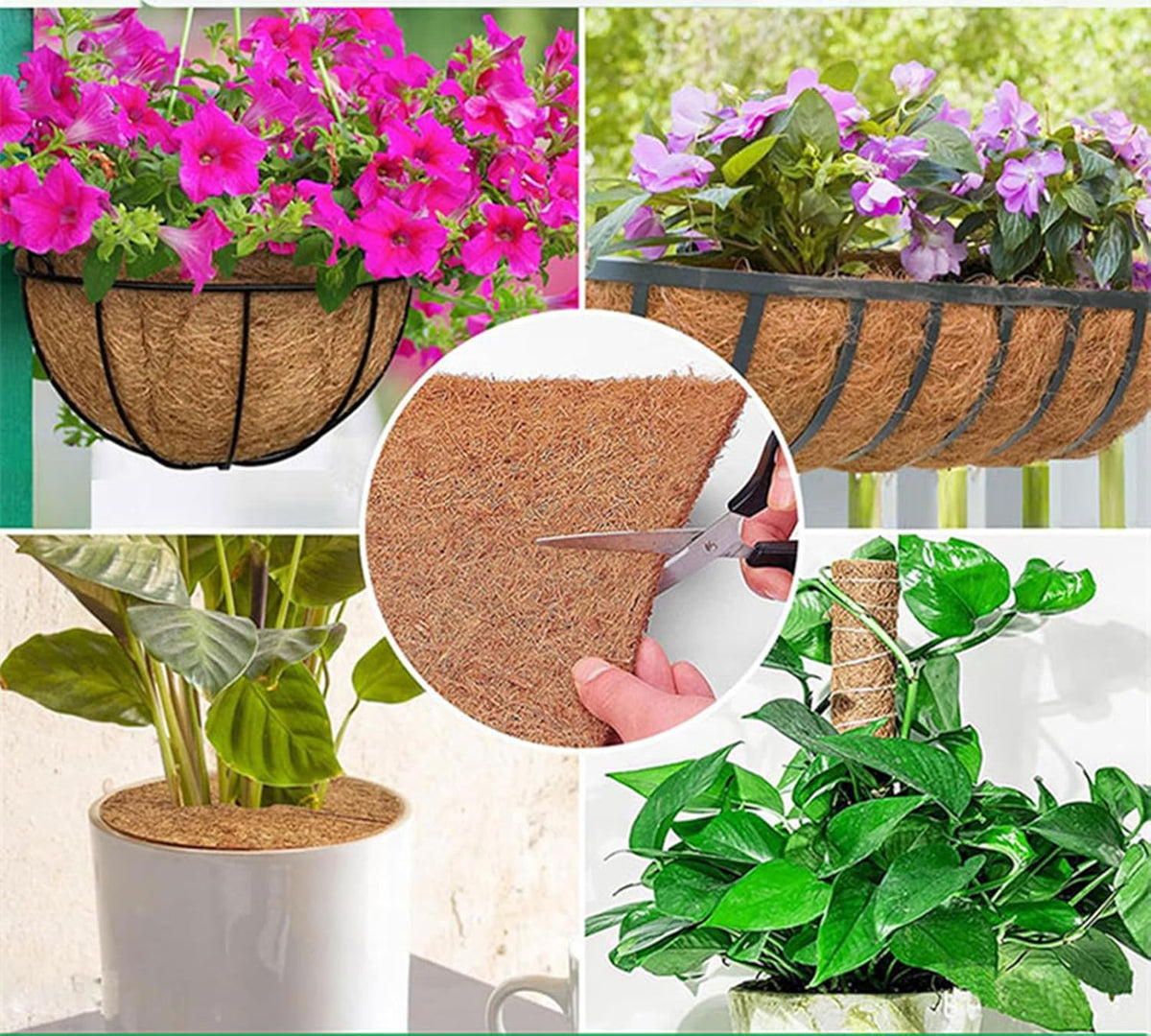10Pcs Reptile Substrate Mat Carpet Chicken Nest Mat 30 * 30cm Natural Coconut Fiber Pet Mat Substrate Liner Terrarium Planter Liner for Lizard Turtle Snake Gecko Bearded Dragon Tortoise