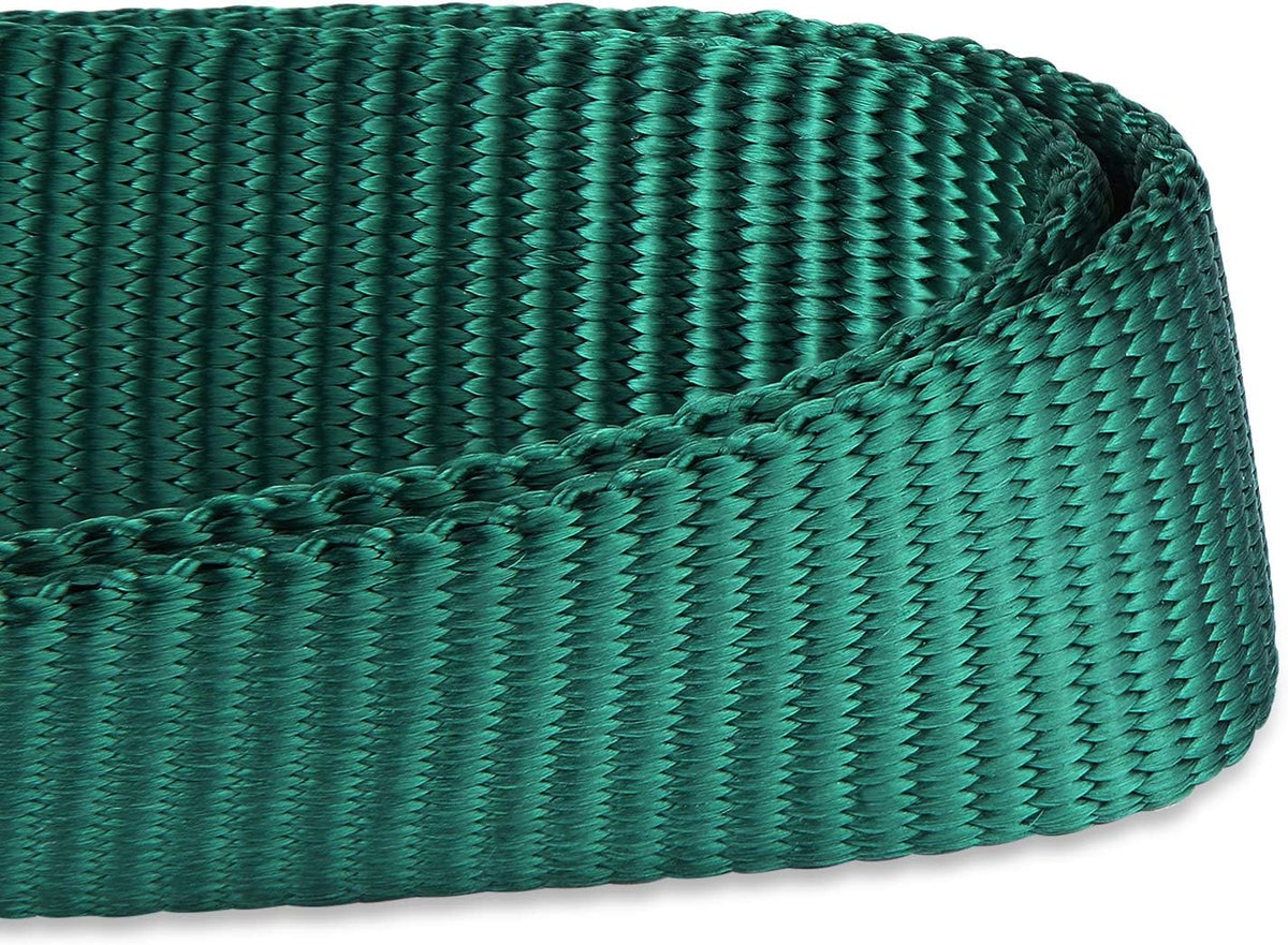 Hyhug Pets Solid Color Classic Regular Heavy Duty Basic Collar for Large Breeds Dogs Daily use, Unique Design Adjustment Triglide Slide Can Attached Name Tag Accessories. (Large, Dark Green)