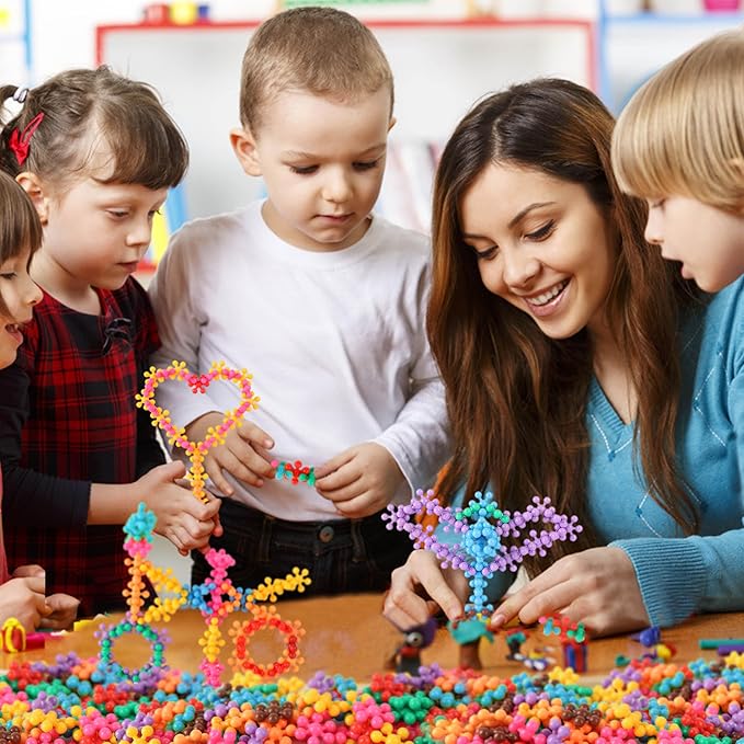 TOMYOU 300 Pcs Building Blocks Kids STEM Toys Educational Sets Interlocking Plastic for Preschool Boys and Girls Aged 3+, Safe Material Creativity