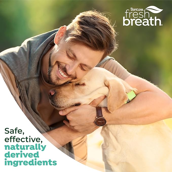 TropiClean Fresh Breath TripleFlex Toothbrush for Large Dogs | Use with TropiClean Toothpaste or Gel | 360-Degree Toothbrush | Complete Dental Care