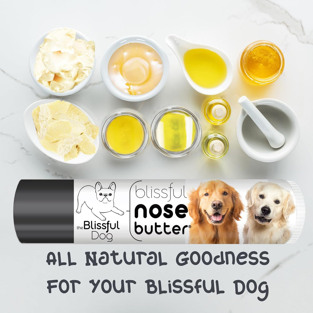 The Blissful Dog Golden Retreiver Unscented Nose Butter - Dog Nose Butter, 0.15 Ounce