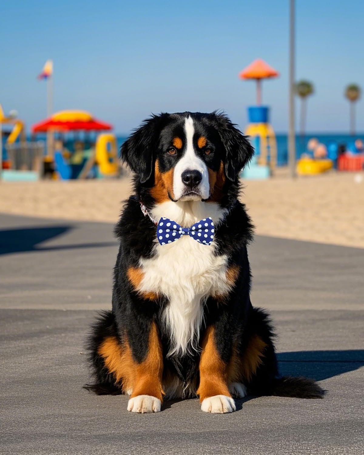 PET SHOW 10 Pack Pet Big Dogs Collar Embellishment Attachment Bow Ties for Medium Large Dogs Collar Charms Accessories Slides Bowties for Birthday Wedding Parties Assorted A Style Assorted B Styles