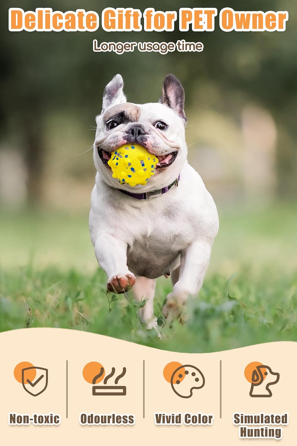 2.36'' Dog Balls for Dogs Aggressive Chewers Indestructible Tennis Durable Bouncy Interactive Dog Toy Balls for Fetch Game Floating Training(Yellow Medium)