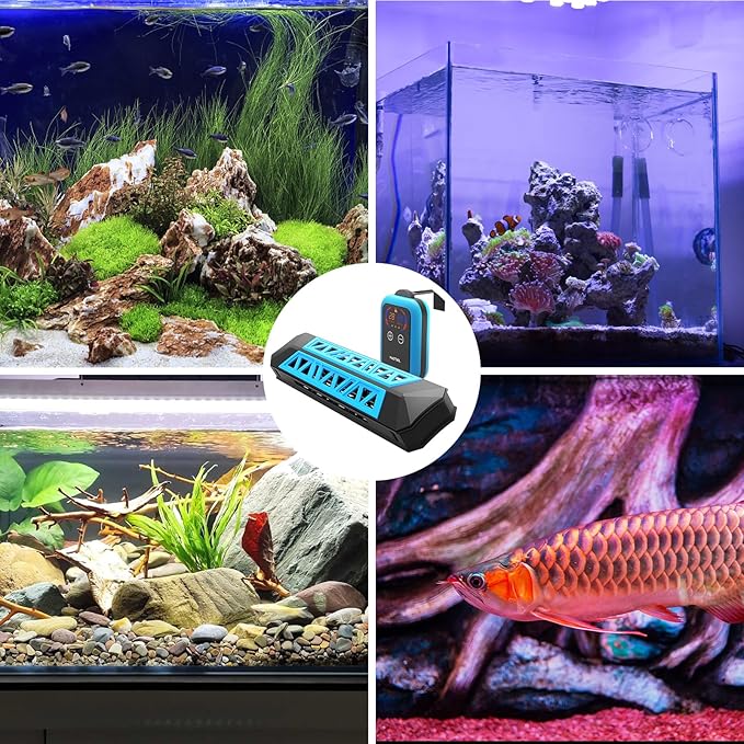 MagTool Aquarium Heater, 100W-1200W Submersible Fish Tank Heater for 40-55-75-94 Gallon Tank with Over-Temperature Protection & Automatic Power-Off with Digital Controller for Freshwater & Saltwater