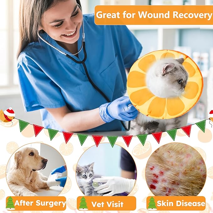 Kitten Cones After Surgery Extra Small Waterproof Cone Collar Soft to Stop Licking Neck Elizabethan Kitten e Collar for Recovery Wound Healing Safety xs Small Cat Donut Cone