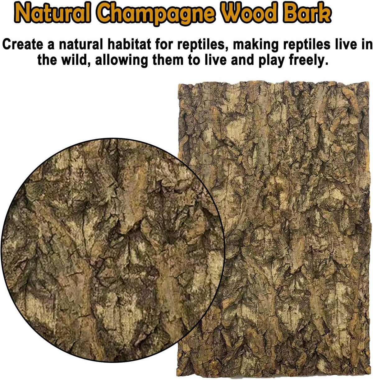Tfwadmx Terrarium Cork Bark Background, 11.8"x7.8" Thickened Reptile Tank Tree Backdrop Wall Decor Habitat Climbing Mat Decoration for Lizard, Turtle, Gecko, Bearded Dragon, Frog, Chameleon