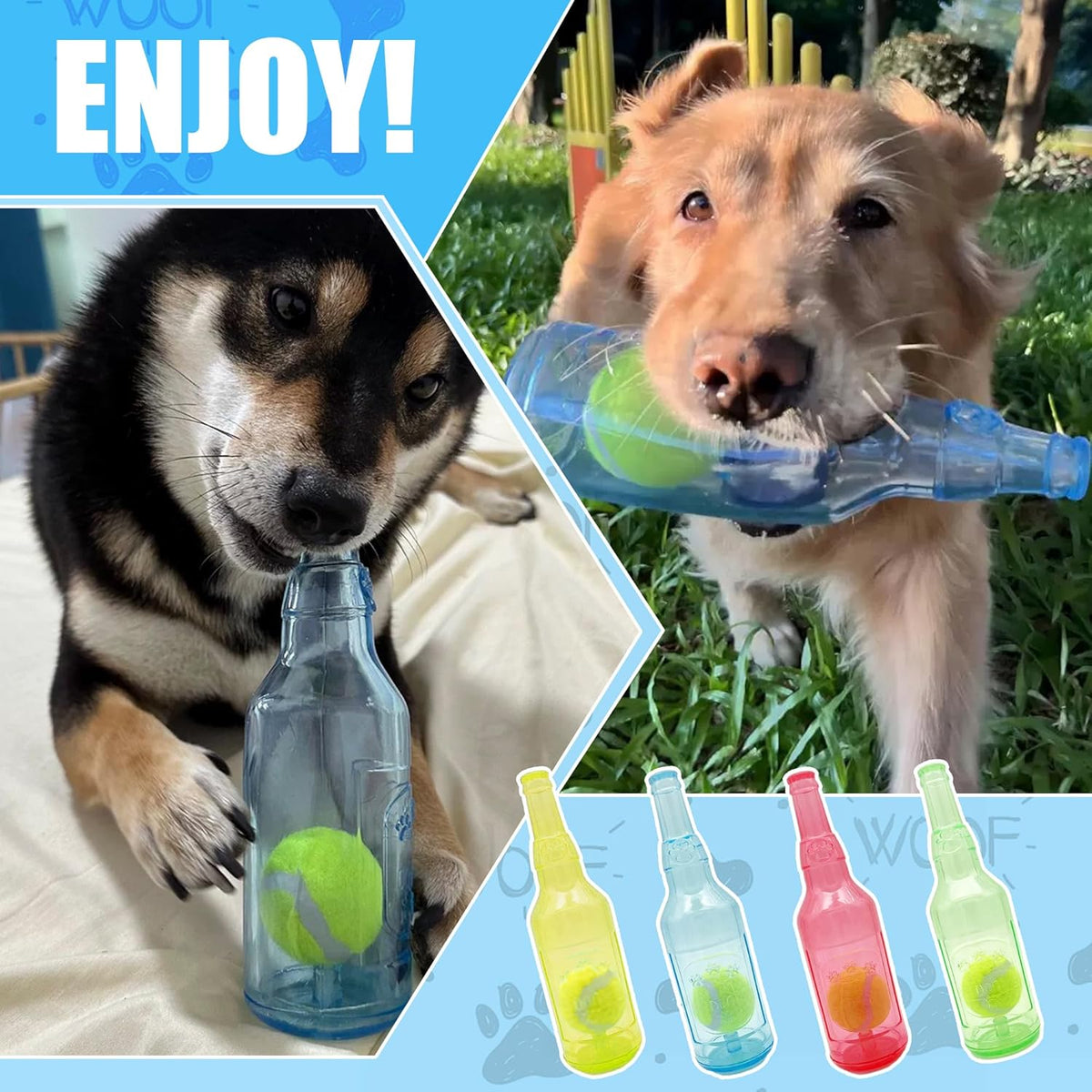 Dog Squeaky Floating Toy for Small Medium Large Dogs Training Fetch Indestructible Dog Chew Toys Indoor Pool Beach Outdoor Pet Supplies Blue S