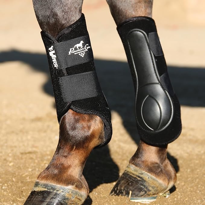 Professional's Choice Equine Ventech Splint Boot | Hook & Loop Closure | Sold in Pairs | Black
