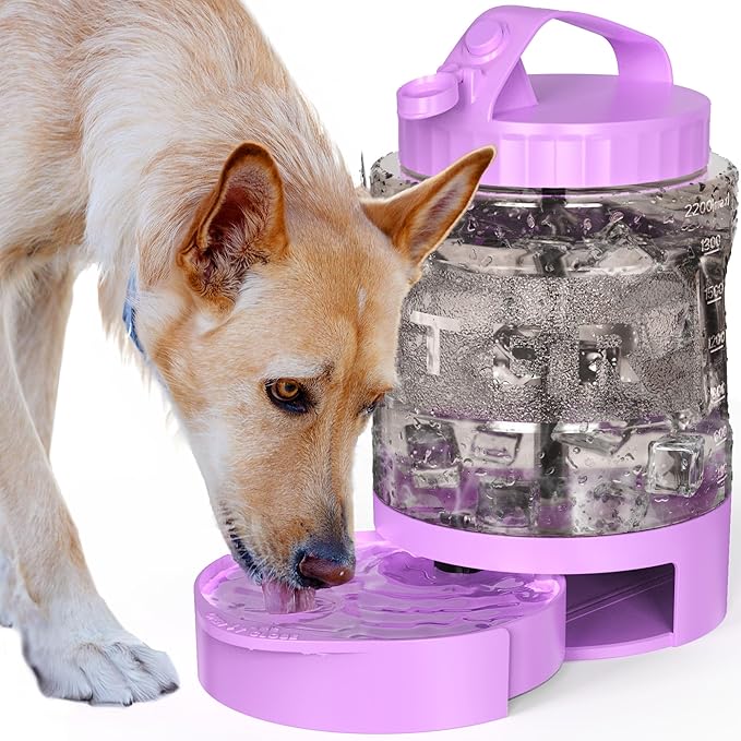 Dog Water Bottle Portable Travel - 77oz Large Travel Water Bowl for Dogs Camping Hiking Beach Traveling Essentials,Big Pet Bottles Bowl Water Dispenser for On The Go Park Car Walking Accessories