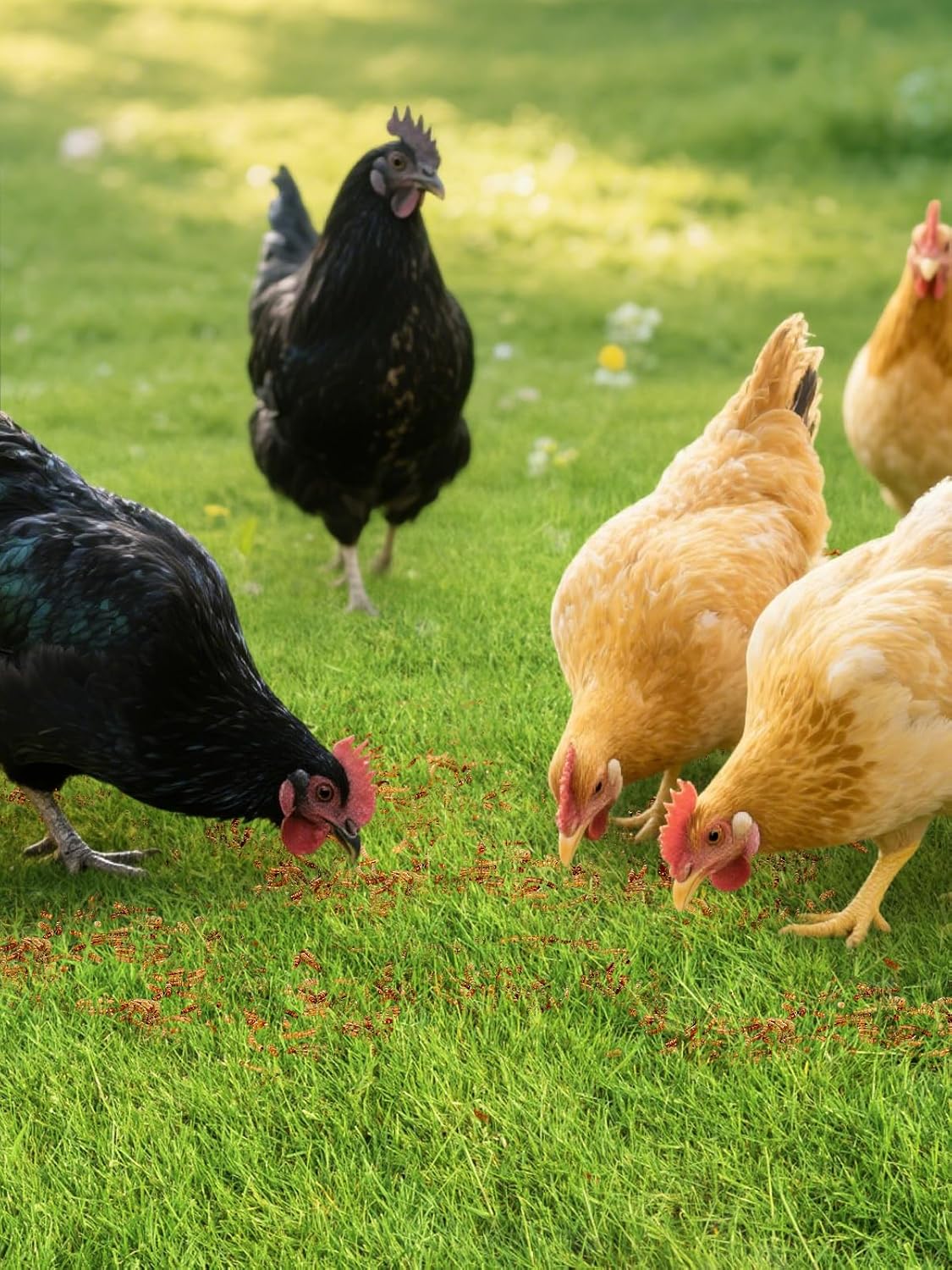 Mealworms Chicken Treats 2 Lbs with Handle Packing, High-Protein Promote Egg Production, Natural Chicken Feed for Laying Hens Wild Birds Ducks
