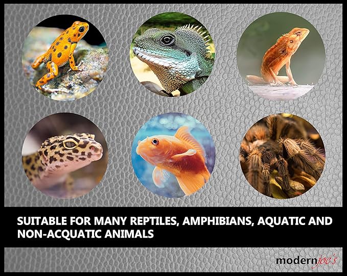 MODERNJOE'S Rock Hide Cave Hiding Place for Reptiles, Amphibians and invertebrates. Terrarium & Aquarium Decor. Perfect for Lizards,Snakes,Frogs,Turtles,Bearded Dragons - Large(6.7 x 7.3 x 4.5 inch)