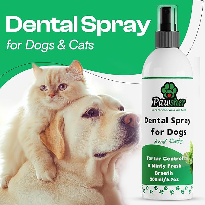 Dog Breath Freshener, Helps Promote Gum Health, Cats & Dogs Plaque and Tartar Remover, Instant Fresh Breath for Dogs & Cats, 6.7 oz