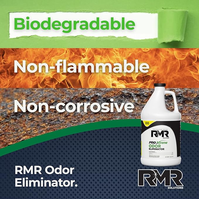 RMR PRO-Xtreme Odor Eliminator, Commercial-Strength Formula, Naturally Destroys Odors, Organic Solution, Tackles The Worst Odors, No Masking or Cover-Up Fragrances, Safe and Easy to Use, 1 Gallon