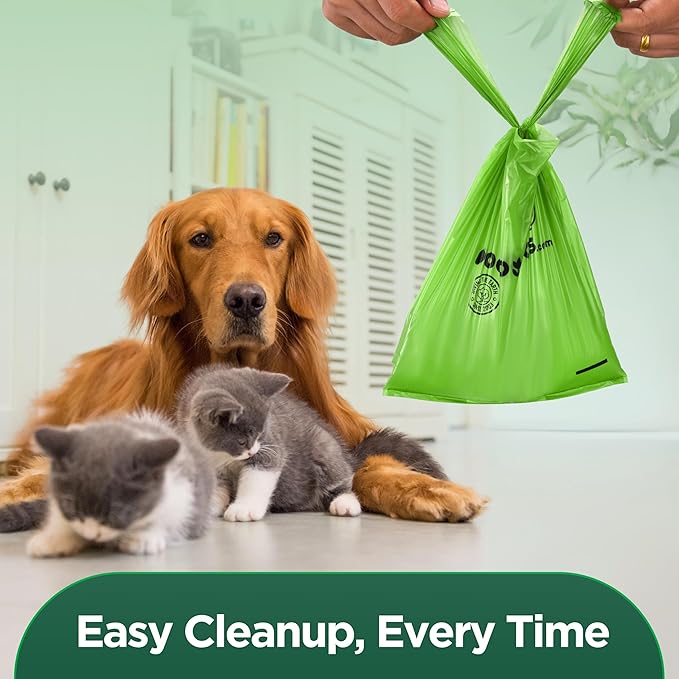 The Original Poop Bags® Dog Waste Bags with Handles, 38% Plant-Based, Heavy-Duty & Leak-Proof, 300 Count