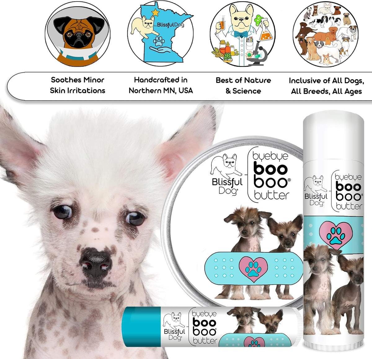 The Blissful Dog Chinese Crested Boo Butter, 4 oz