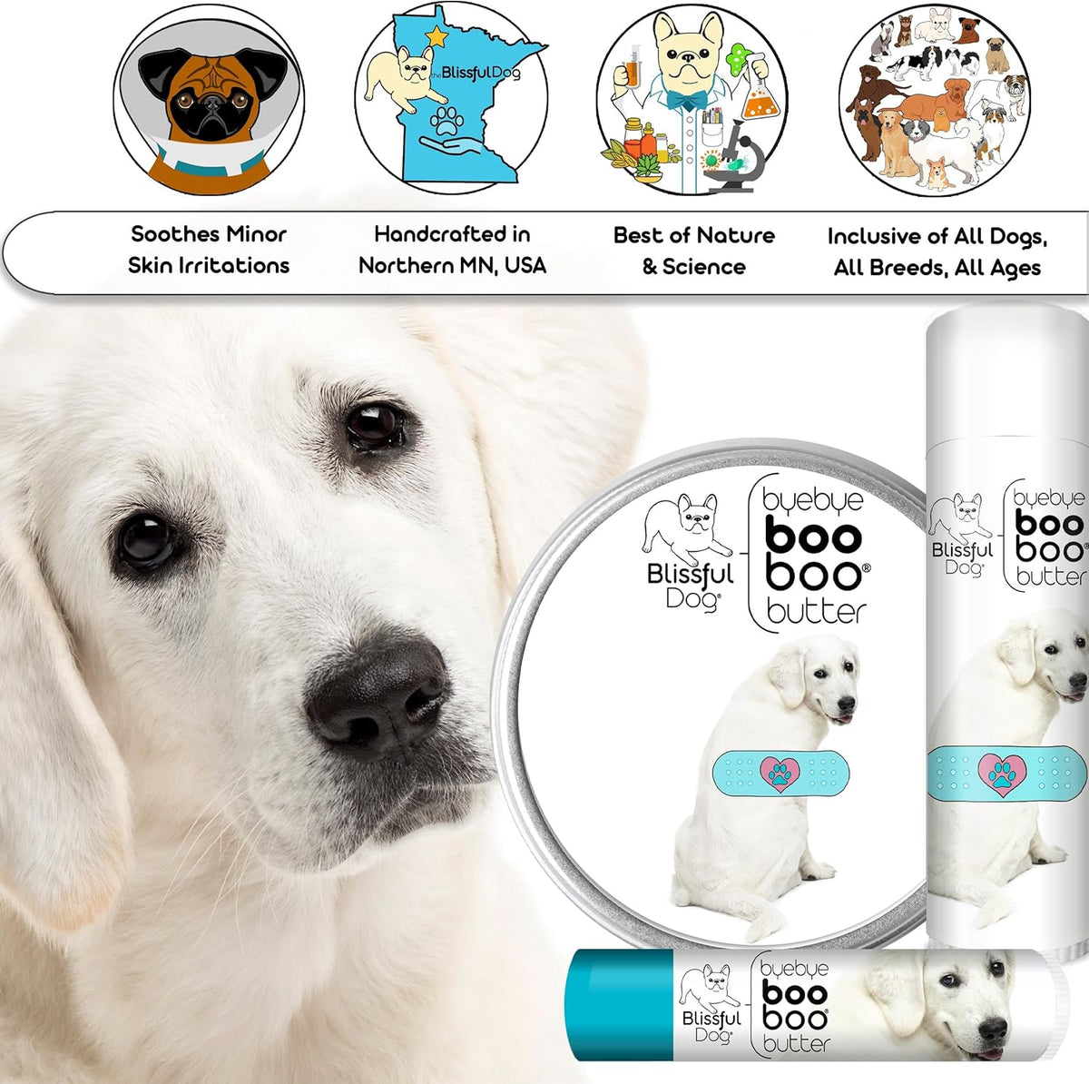 The Blissful Dog Kuvasz Boo Boo Butter, 0.15 Ounce