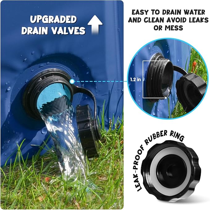 Furrybaby Dog Pool, Kiddie Pool Hard Plastic Foldable Dog Pools for Large Dogs Portable Pet Doggie Wading Swimming (Navy 63'') Indoor and Outdoor