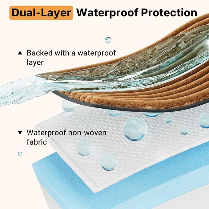 Veehoo Orthopedic Dog Bed for Large Senior Dogs, 7 Inch Thick XL Memory Foam Dog Bed with L Shaped Bolsters, Orthopedic Pet Couch with Waterproof Liner & Removable Washable Cover, 48"x30"x7"