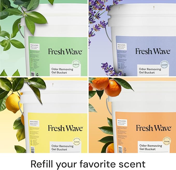 Fresh Wave Odor Removing Gel Bucket, 15.5 lb. (248 oz.) | Orange Scent Refill