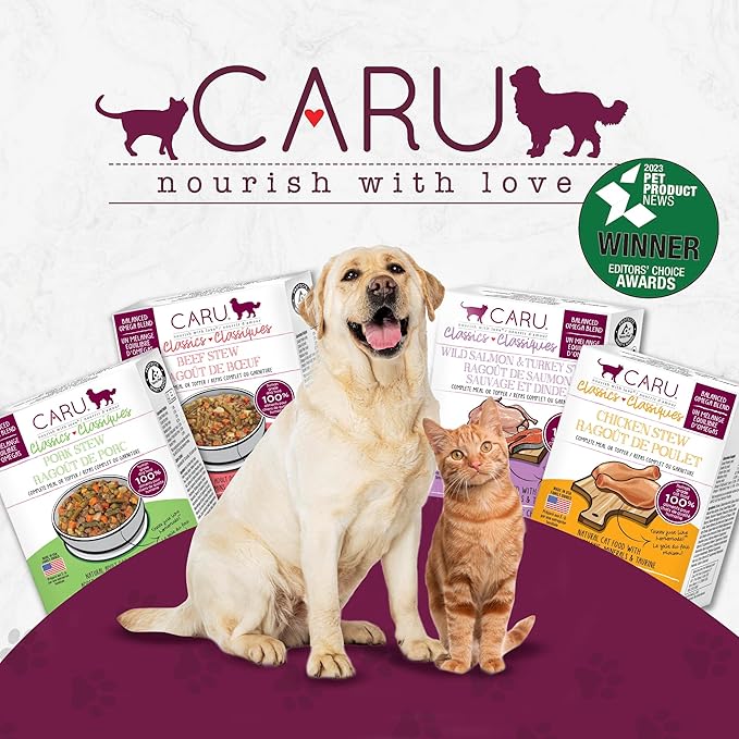 Caru - Real Turkey with Lamb for Dogs, Natural Adult Wet Dog Food with Added Vitamins and Minerals, Free from Grain, Wheat and Gluten (12.5 Ounce, Pack of 12)