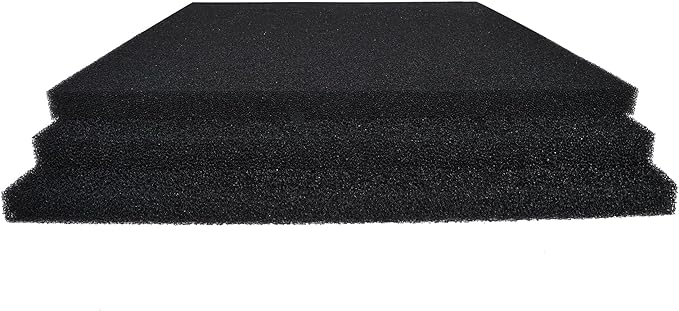 Hipanda 2 Pack Aquarium Bio Filter Sponge Pad 20"x20"x1",50PPI, Bio Filter Media Foam Pad Sponges, Cut-to-Size Open Cell Foam Sheet for Fish Tank