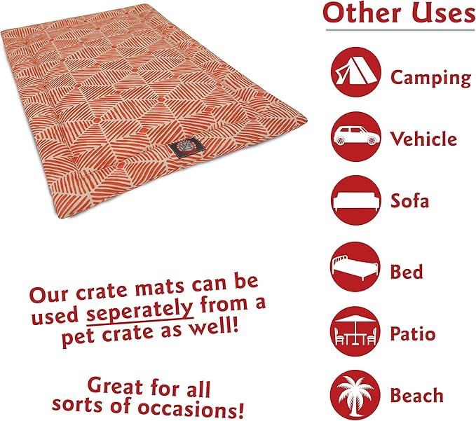36" Charlie Salmon Orange Crate Dog Bed Mat By Majestic Pet Products