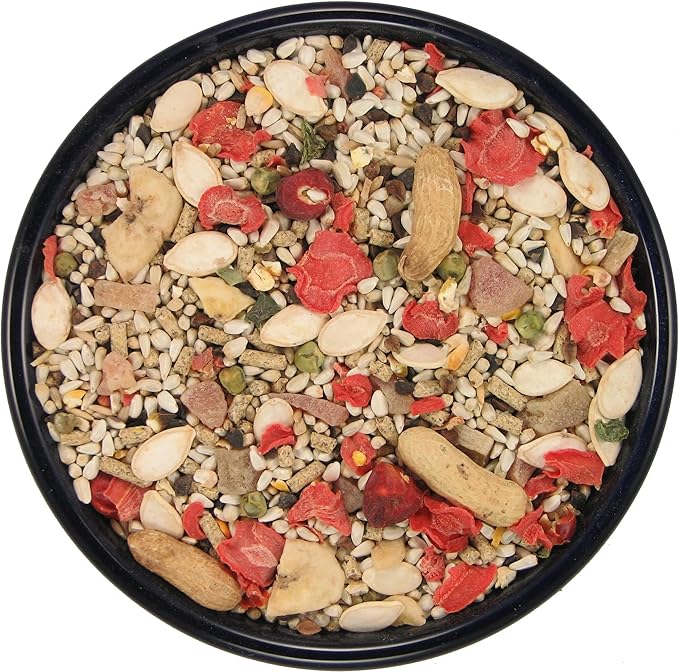 SLEEK & SASSY Garden Large Hookbill No Sunflower Parrot Food for Large Conures, Amazons, African Greys, Cockatoos, Pionus-Parrots & Small Macaws (20 lbs.)