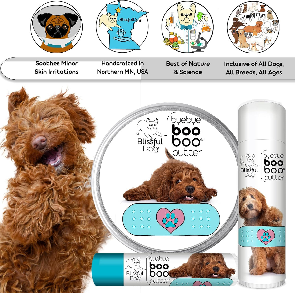 The Blissful Dog Labradoodle Boo Butter, 1 oz