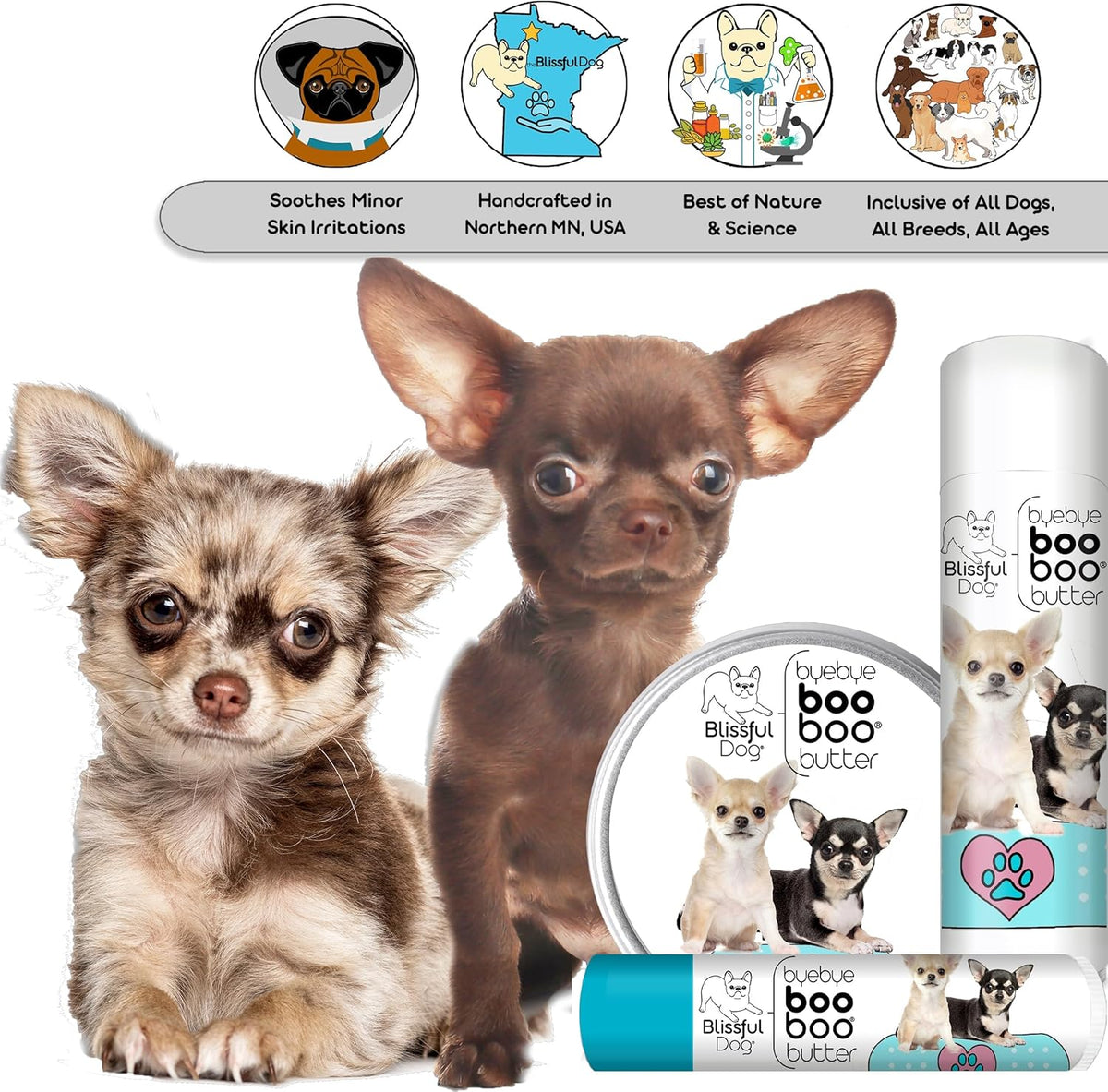 The Blissful Dog Chihuahua Boo Boo Butter, 16 oz.