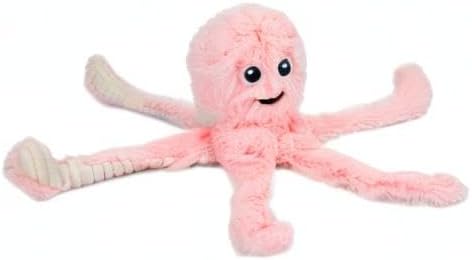 Best Pet Supplies Interactive Squeaky Dog Chew Toy, Ideal Dog Toys for Chewers, Small, Medium & Large Dogs, and Fetch Lovers - Octomutant (Pink), Large