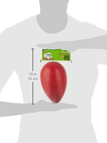 Jolly Pets Jolly Egg Dog Toy, 8 Inches/Medium, Red (JE08 RD) (Pack of 2)
