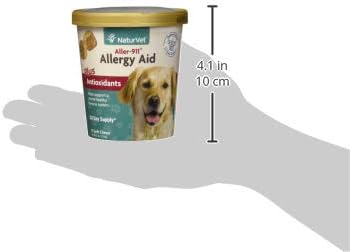 NaturVet Aller-911 Advanced Allergy Aid for Dogs, Cats – Antioxidant-Rich Pet Supplement with Omegas, DHA, EPA – Helps Support Dog Immune System, Cat Respiratory Health, Skin Moisture 70 Soft Chews