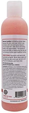 Warren London Exfoliating Butter Wash – Pomegranate & Fig Dog Shampoo, 8 oz | Cleans, Exfoliates & Conditions in One | Jojoba Beads Relieve Dry, Itchy Skin | Non-Oily Shine | Made in USA