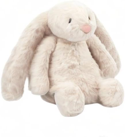 Best Pet Supplies Interactive Squeaky Dog Chew Toy, Ideal Dog Toys for Chewers, Small, Medium & Large Dogs, and Fetch Lovers - Bunny (Beige), Large