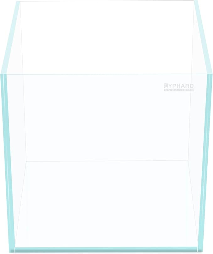 33 Gallon Cube Rimless Aquarium, Ultra Clear Low Iron Large Fish Tank, L19.7×W19.7×H19.7 Glass Thickness 8mm with EVA Foam Leveling Mat