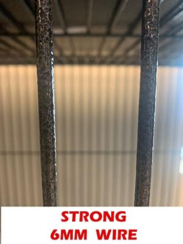 XX Large DomeTop Wrought Iron Bird Parrot Cage, 40"x30"x66.5"H, 6mm Extra Strong Wire (Green Vein)