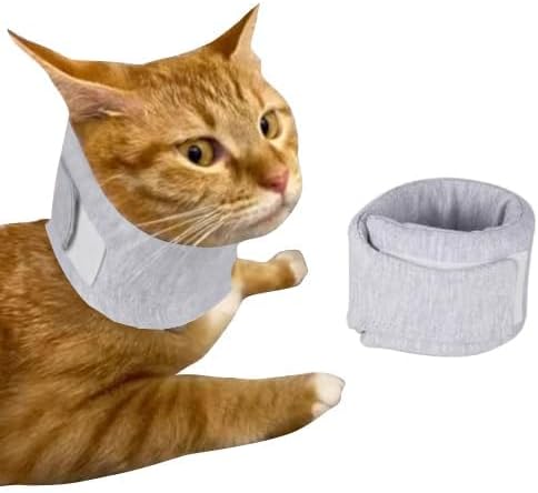 MANON ROSA Cat Neck Brace Elizabethan Collar for Pet After Surgery Recovery Adjustable Breathable Neck Cervical Cone for Small Medium Dogs Puppies Kittens with Spinal IVDD Issues (XS 4.7-9.8",Grey)